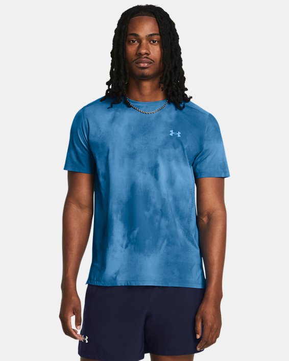Men's UA Launch Elite Wash Short Sleeve in Blue image number 0
